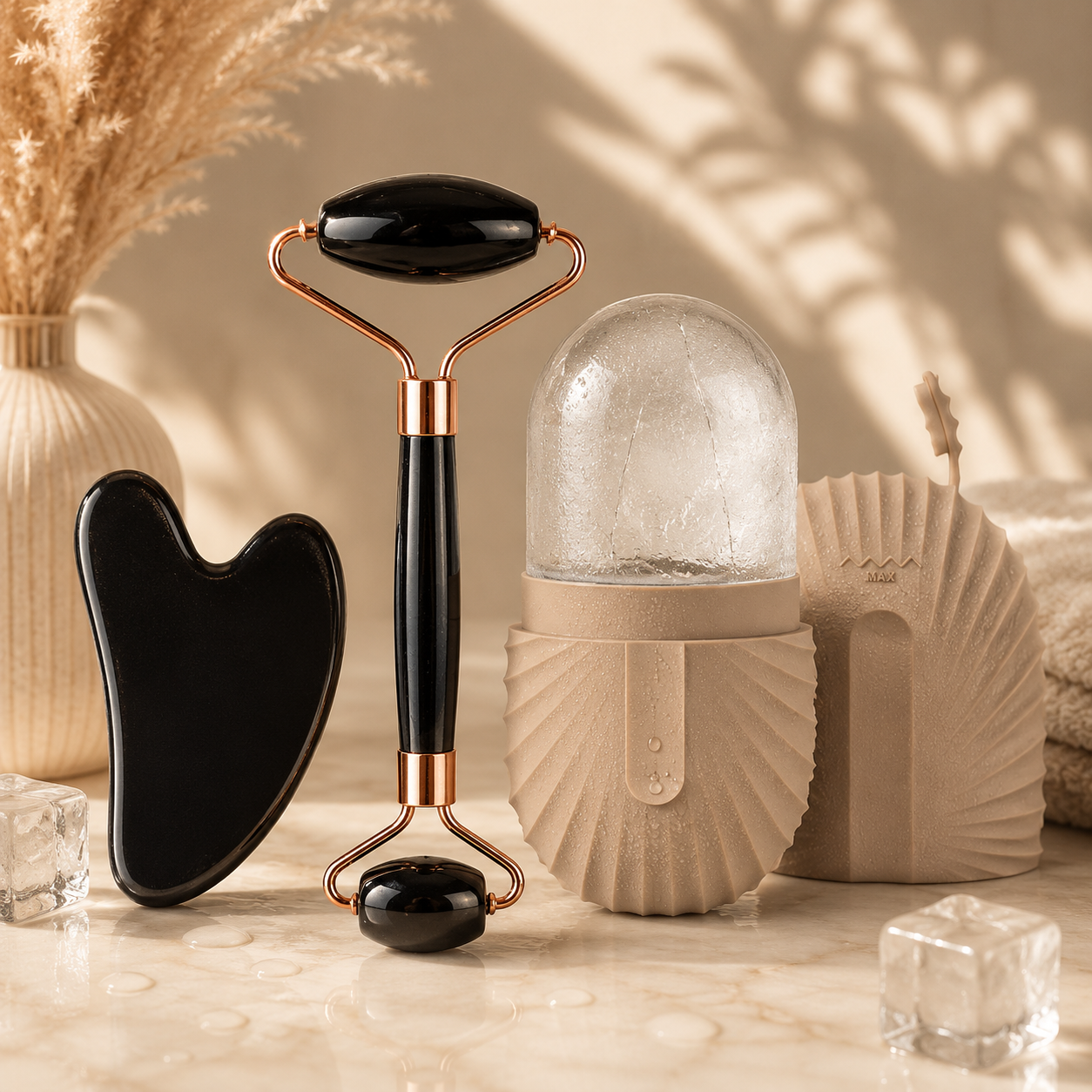 Glow Skin Ice Roller Set — Face Massage & Sculpting Kit