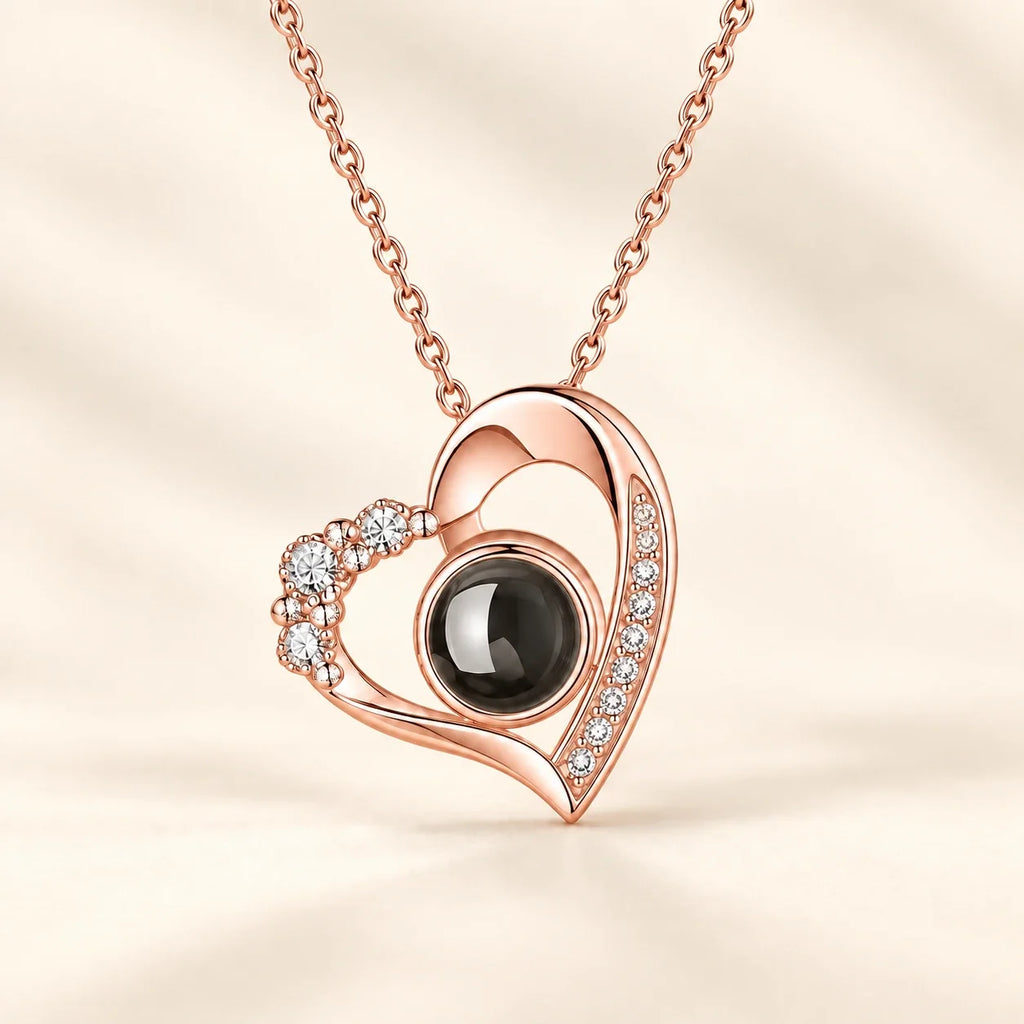 Heart pendant in rose-gold-tone