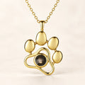 Paw pendant in gold-tone